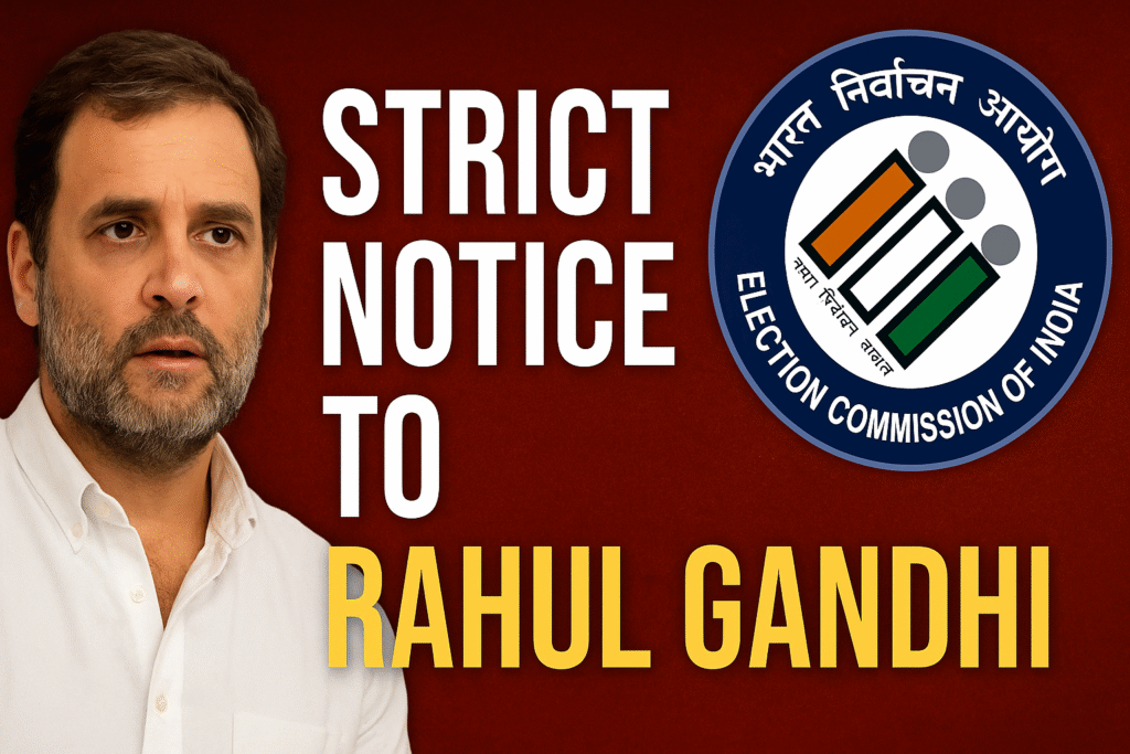 Election Commission’s Tough Stand Rahul Gandhi Gets Notice Over Vote Theft Remark – Political Heat Rises